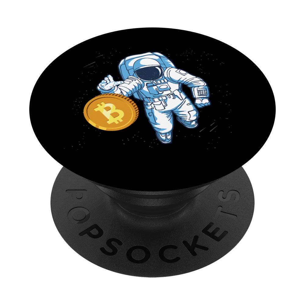Astronaut Bitcoin Trader Crypto Asset Traders Miners Gifts PopSockets Swappable PopGrip