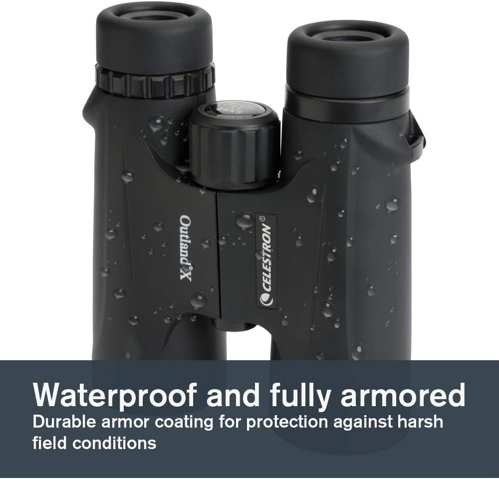 Celestron – Outland X 8x42 Binoculars – Waterproof & Fogproof – Binoculars for Adults – Multi-Coated Optics and BaK-4 Prisms – Protective Rubber Armoring : Camera & Photo