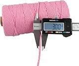 jijAcraft 3MM Pink Cotton Macrame Cord 100M String for Crafts DIY Wall Hanging view 2