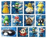 Super Mario Brothers 12 Piece Holiday Christmas Ornament Set Featuring Mario, Luigi, Yoshi, Bullet Bill, Princess Daisy, Shy, Goomba, Lakitu Spiny, Bomb, and Koopa Troopa - Shatterproof Ornaments Range from 1.5