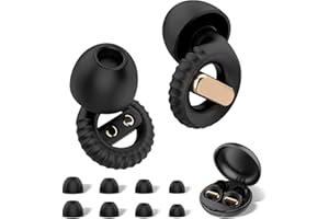 Trenhush Ear Plugs for Sleeping Noise Cancelling, 35 dB Reusable Ear Plugs for Noise Reduction with 8 Ear Tips, Soft Concert 