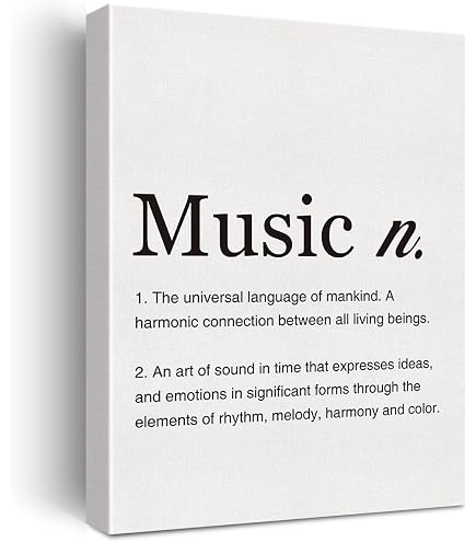 Amazon.com: LEXSIVO Music Definition Print Canvas Wall Art Home