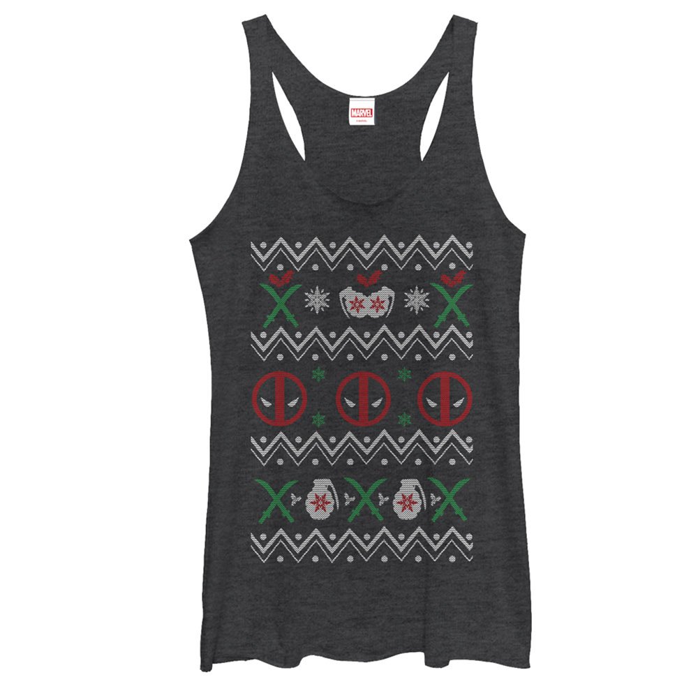 Ugly Christmas Sweater Racerback Tank Top 2504 Shirts Jznovelty