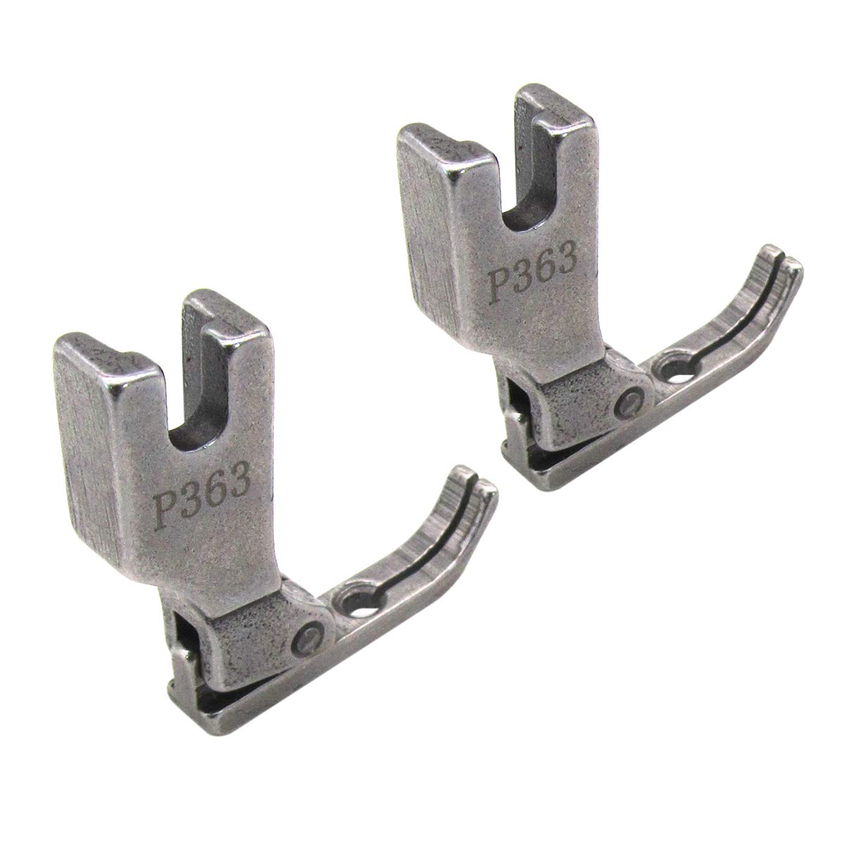 ckpsmsBrand - 2PCS #P363 Hinged Narrow Zipper Foot Compatible with Brother B735,B737,B738,B745 Juki DDL-5550/5600/8300/8500/8700 Singer 188K,191D,195K,196K+