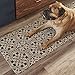Vinyl Floor Runner, Durable, Soft and Easy to Clean, Ideal for Kitchen Floor, Entryway or Hallway Floor Mat. Freestyle, Wrought Iron Deco Pattern (2 ft x 6 ft)