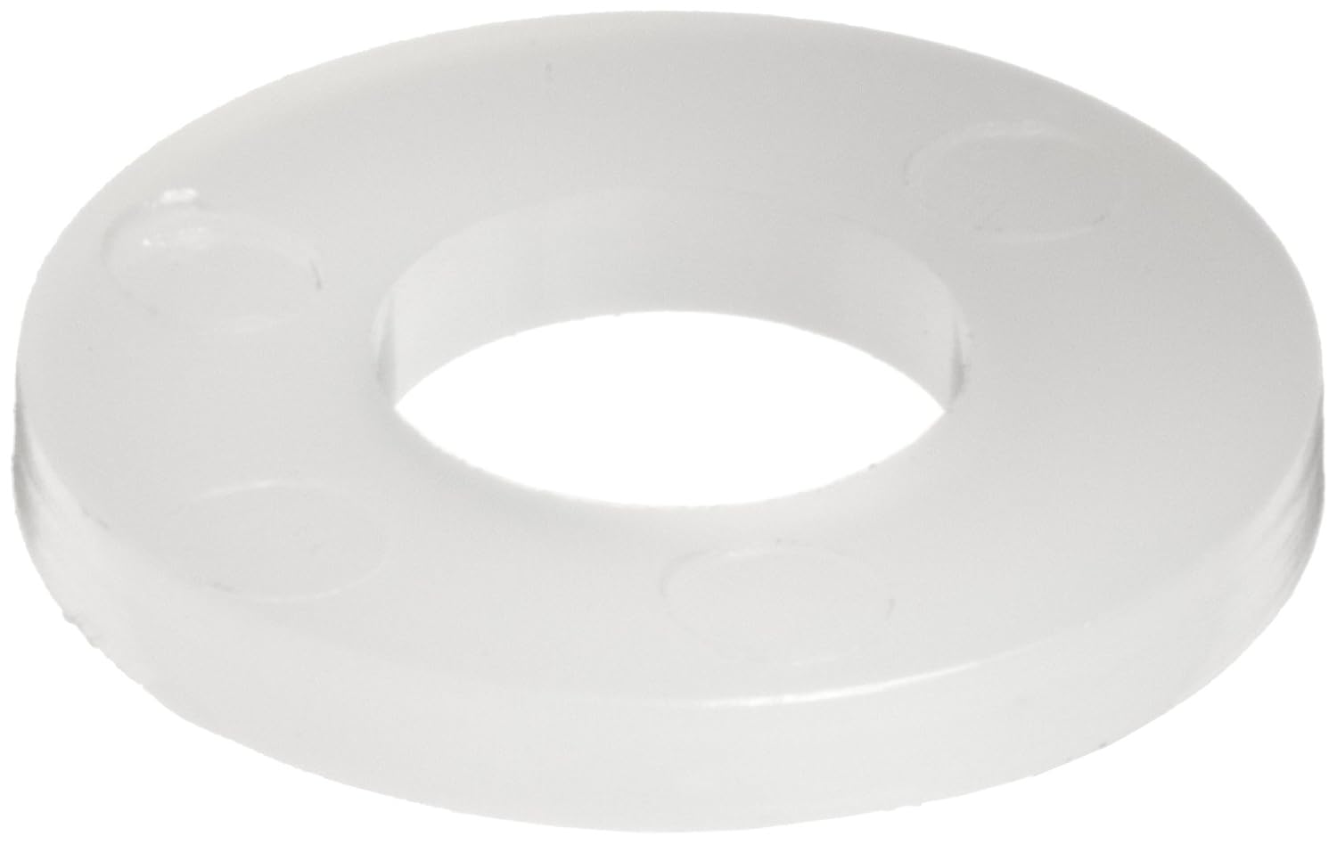 Nylon 6/6 Flat Washer, OffWhite, 1/2" Hole Size, 0.505" ID, 0.750" OD