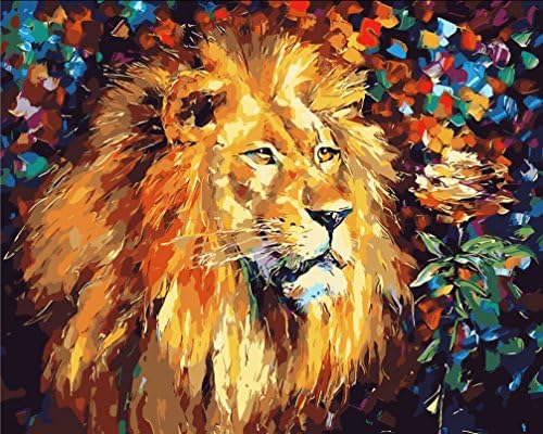 DIY Oil Painting by Number Kit for Adult/Children DIY Wall Decor Ingenious Decorations Gifts Idea 16 x 20 Inches Animals
