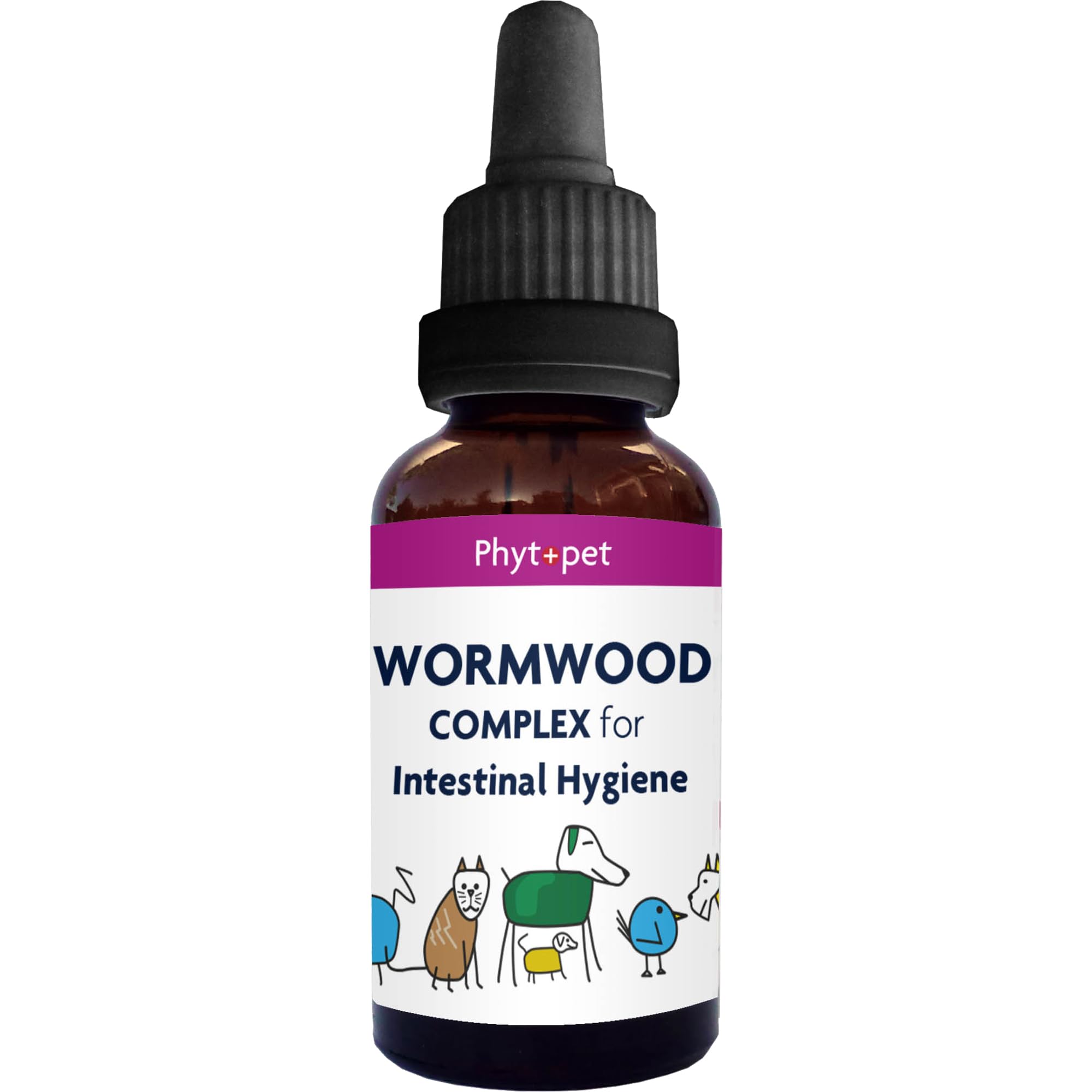 Phytopet Wormwood Complex, All Natural Pet Remedy Intestinal Hygiene, Health and Wellbeing, Herbal Supplements for Dogs and Cats, 100ml - 100% Herbal Phytopet Pet Supplies