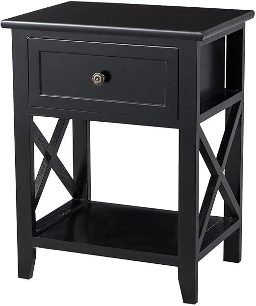 Amazon Com Nightstand Bedside End Table Drawer Storage Room Decor