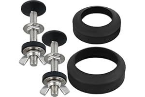 2Pcs Universal Toilet Tank to Bowl Gasket Set Stainless Steel Rustproof Bolt Hardware Kit Toilet Cistern Seal Kit with Gasket