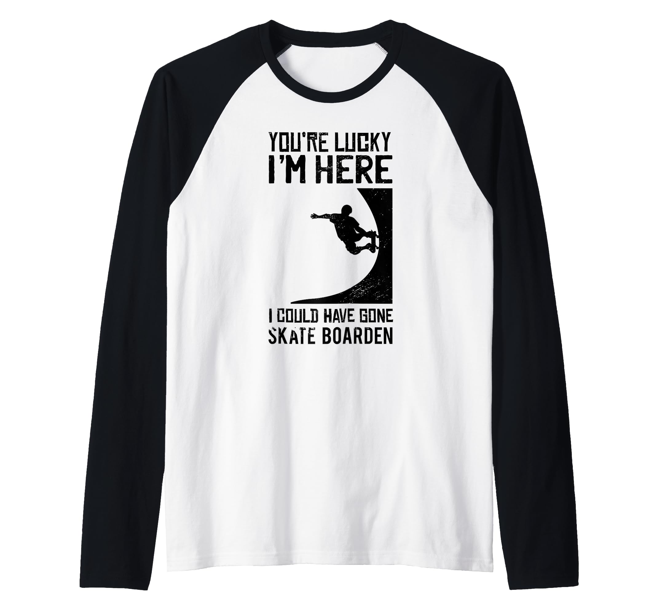 Skateboards Skating Skateboarding Skaterramp Skater Raglan Baseball Tee