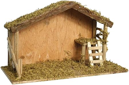Immagini Capanne Natalizie.Vetrineinrete Capanna In Legno Per Natale Con Muschio Presepe Con Scala Per Nativita Statue Pastori Statuine Decorazioni Natalizie 40x17 5x23cm 84697 F43 Amazon It Casa E Cucina