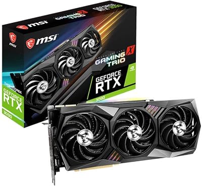 MSI RTX 3090 Gaming X Trio 24GB GDDR6X OC Ampere Tri-Frozr 2 NVLink (Renewed)