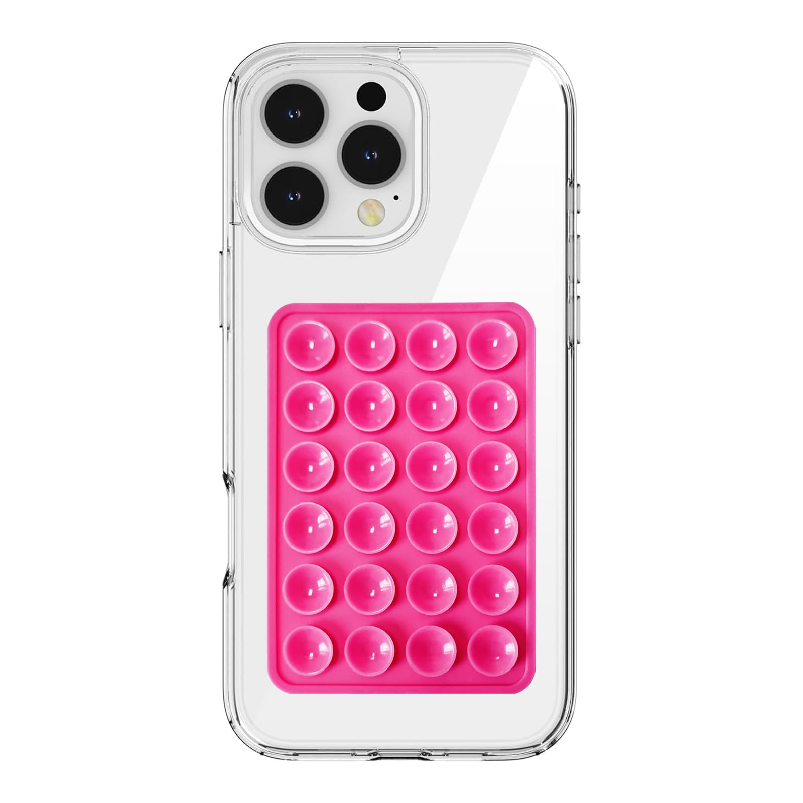 Photo 1 of Anteel Silicone Suction Phone Case Mount, Silicon Adhesive Phone Accessory for Smartphones, Hands-Free Mirror Shower Phone Holder for Selfies, Tiktok Videos (Rose)