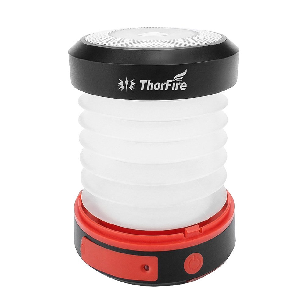 ThorFire Solar Rechargeable LED Foldable Camping Lantern Tent Light