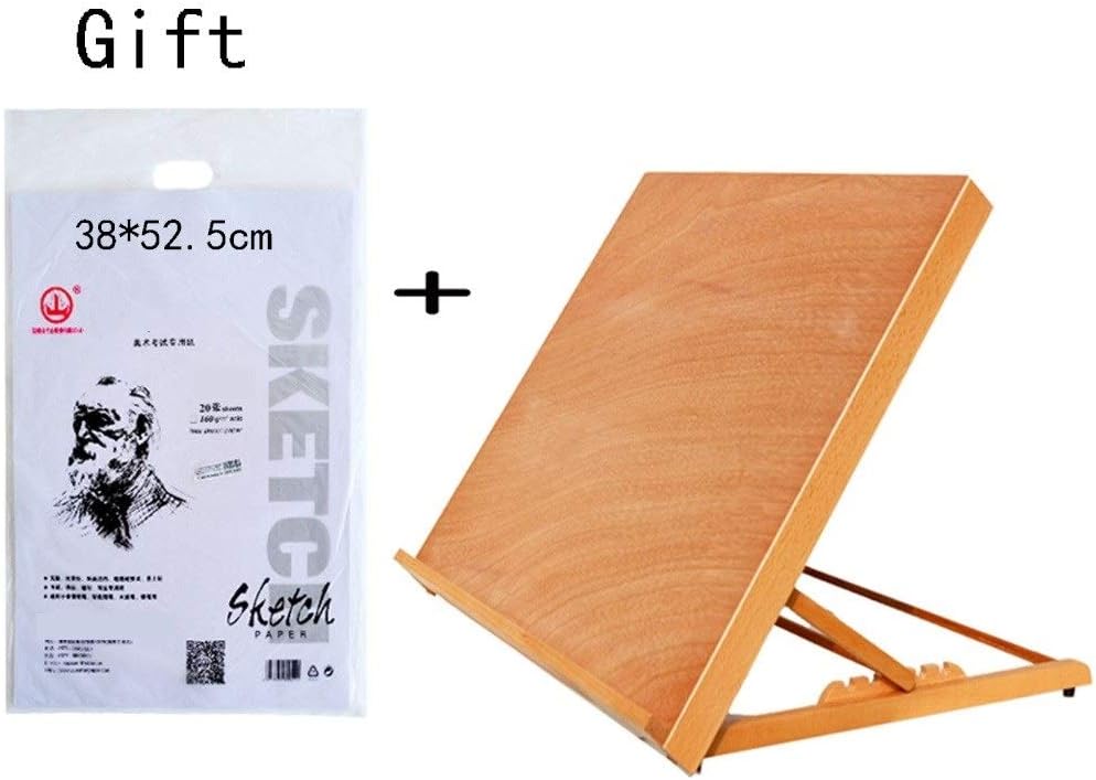A3 Art & Craft Workstation Wooden Desktop Drawing Board Artist Adjustable Table Easel -715 (Color : B)