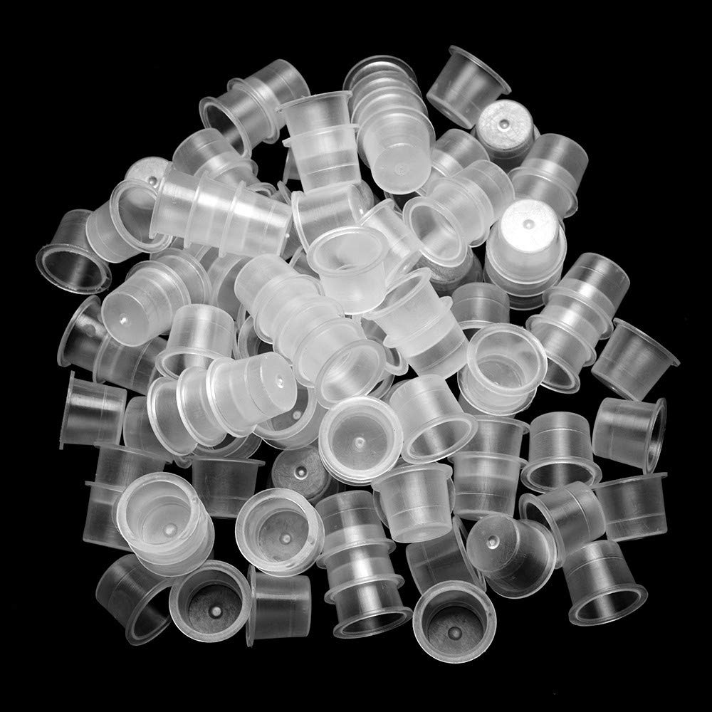 ATOMUS 300Pcs Tattoo Ink Cups Large Size Disposable Ink Cups Tattoo Pigment Caps Holder Container Supplies