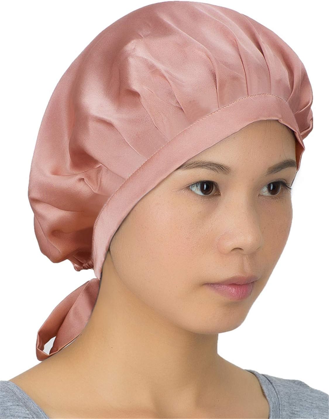 100% Mulberry Silk Night Sleeping Cap Bonnet Hats for Women, Chemo Caps Cancer Headwear Skull Cap,Very Silky & Comfortable