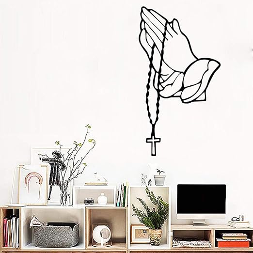 Zqyjhkou Divertido Rezando Jesus Pegatinas De Pared Arte Interior