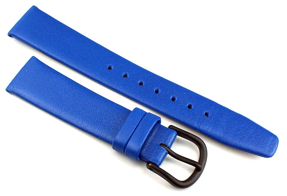 Sulla 16 mm calf leather watch straps for women in various fashionable colours, handmade in Germany, genuine leather, blue, 16mm, Strap.