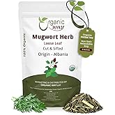 Organic Way Mugwort Herb Loose Leaf Cut & Sifted (Artemisia Vulgaris) Herbal Tea | Kosher & USDA Certified | Vegan, Non-GMO & Gluten Free | Raw from Albania (8 Ounce (Pack of 1)