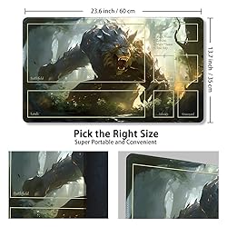 Premium Stitched MTG Playmat with Zones and