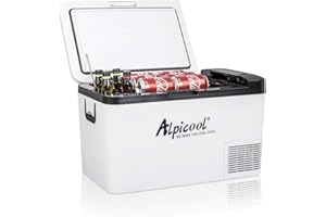 Alpicool K25 Portable Freezer,12 Volt Car Refrigerator, 26 Quart (25 Liter) Fast Cooling 12V Car Fridge Freezer -4℉~68℉, Car Cooler, 12/24V DC and 100-240V AC for Outdoor, Camping, RV, Truck, Boat