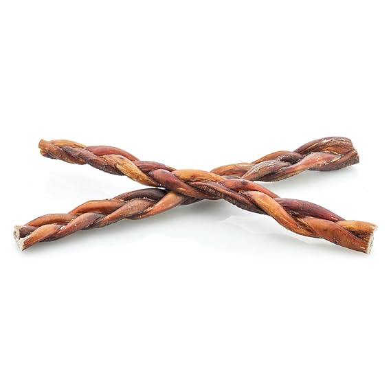 12 Inch Braided Bully Sticks 25 Pack Amazon.co.uk Pet Supplies