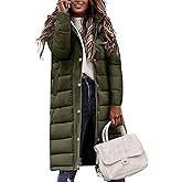 Jyanl Womens Winter Long Puffer Coat Thicken Ladies Quilted Jacket Puffy Padded Zip Hood Parka Side Zipper Trendy 2026