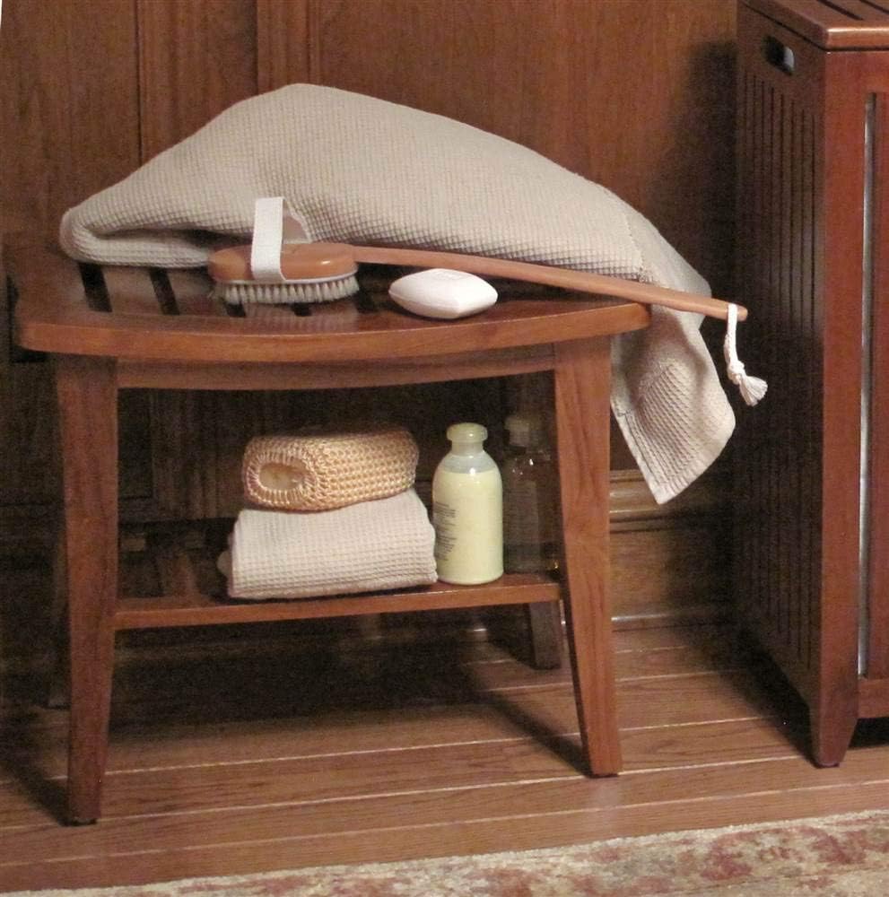 Redmon 5323 Teak Collection Bench, 20 x 13.5 x 17.5 Height: Home & Kitchen