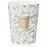 M&SENSE Extra Large Candle 35oz 150H SandalwoodJasmin Scented Candle,3 Wick Highly Scented Jar Candle, XL Candles Gift for Stress Relief, Meditation, Yoga