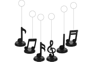 Youdaju 6 Pcs Musical Note Photo Balloon Holder Note Holders Table Number Photo Clips Holder Place Card Holder Music Note Decoration Name Place Card Holder for Music Theme Party Birthday Wedding