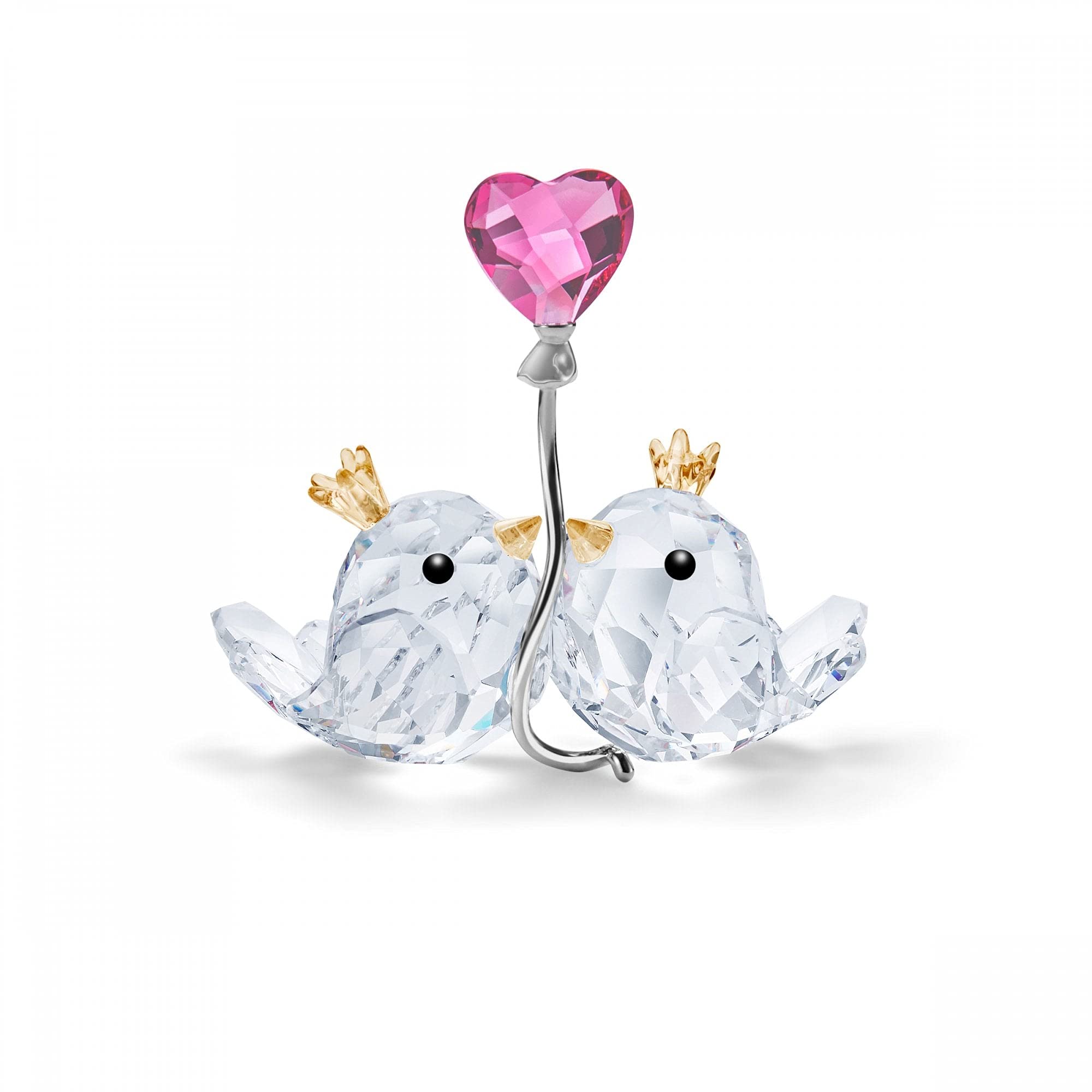 Swarovski Inseparable Birds, Pink Heart, Crystal, Multi-Colour, 7.4 cm