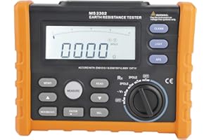 WALFRONT PM2302 Digital Meter Ground Earth Tester 0-4K ohm Insulation Tester Multimeter with LCD Backlight Display