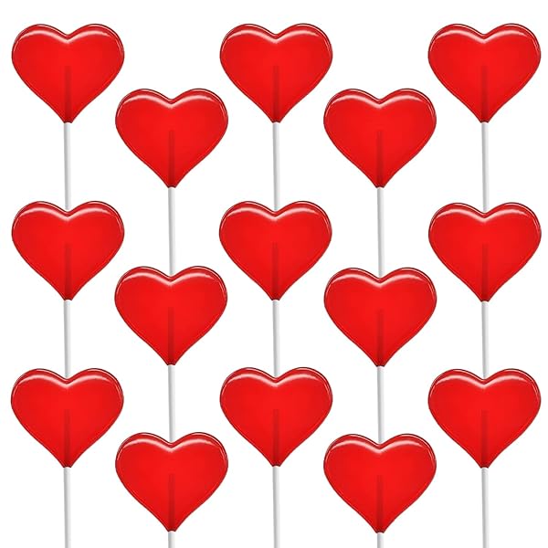 FRUIDLES 300-PACK LOLLIPOPS MINI RED HEART SHAPED STRAWBERRY FLAVORED LOLLIPOP, INDIVIDUALLY WRAPPED, 5G LOLLIPOPS 5 POUNDS BULK
