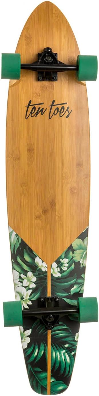 Ten Toes Boards Unisex's 2802 Longboard, Green Flora, 44-Inch