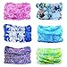 Toes Home 6PCS Outdoor Headband Elastic Seamless Bandana Neck Gaiter Scarf Sport Headwear Boho Series for Yoga Hiking