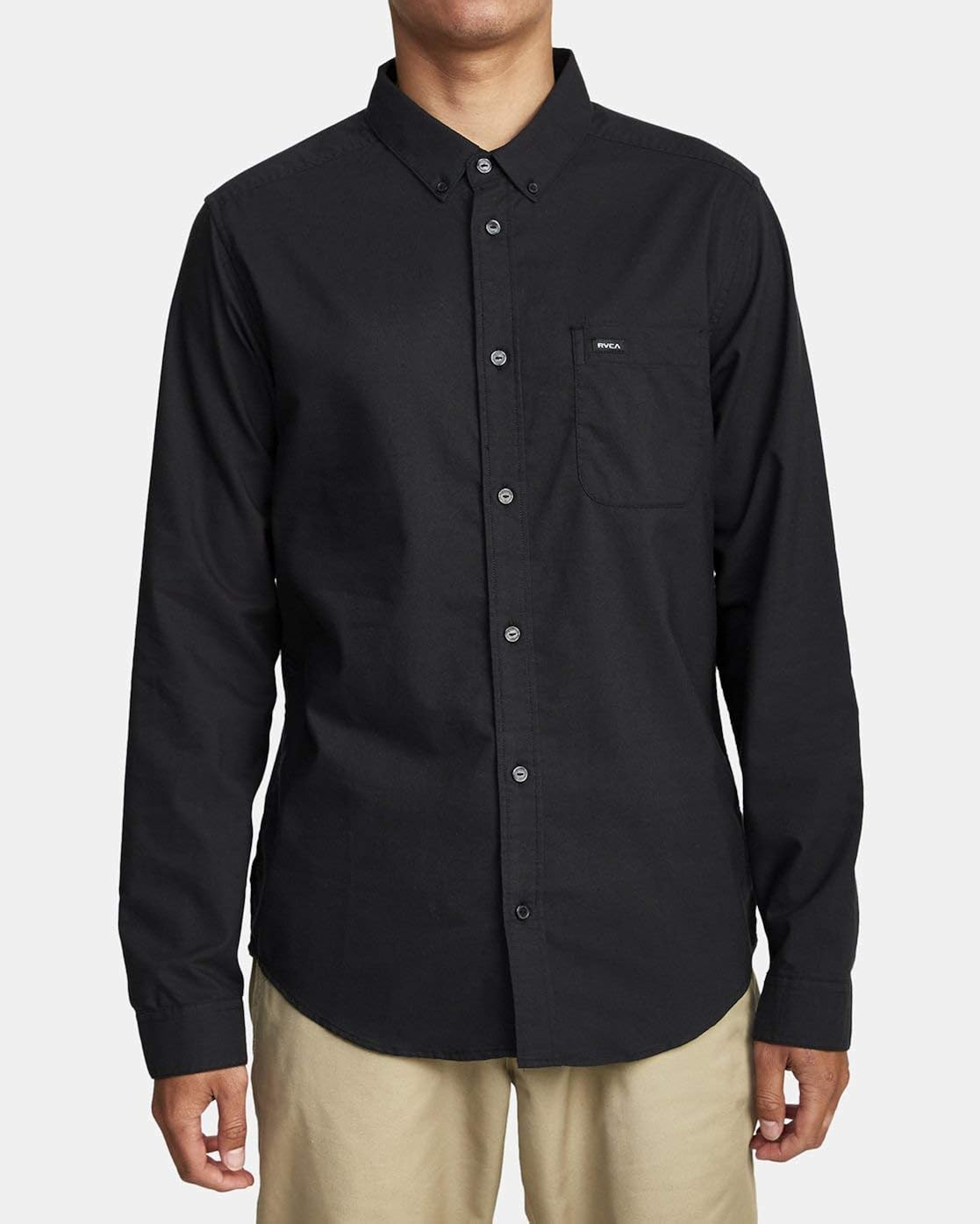 RVCA Men's That'll Do Stretch Long Sleeve Shirt: Clothing