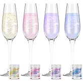 Nomeca Edible Glitter Iridescent Set 4 Colors, Edible Luster Dust Food Grade Shimmer Powder for Food & Drinks Cocktails Champ