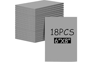 MotiMind 18 Pcs Linoleum Blocks 6 x 8 Inch for Printmaking Rubber Carving Block Soft Gray Linocut Block for DIY Crafting Projects Scrapbook Painting Stamp Maker