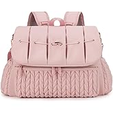 SONARIN Convertible Diaper Bag Backpack Waterproof Nappy Changing Bag Travel Mummy Bag with Changing Pad & Shoulder Strap(Pink)