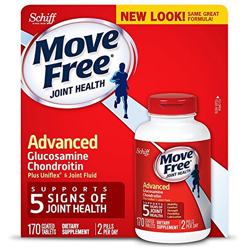 Move Free Advanced, 170 tablets - Joint Health Supplement with Glucosamine and Chondroitin, (Pack of 2)