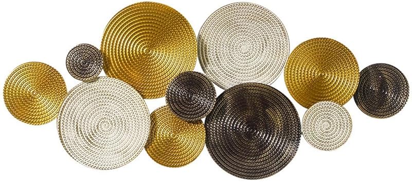 SYue Metallwandkunst ， 3D Schmiedeeisen Spiralprägung Multi Circles