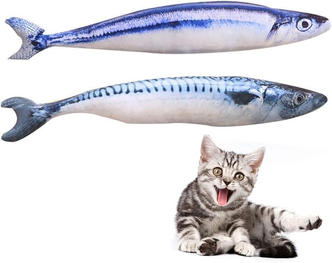 SAVING NOW Mackerel & Saury Refillable Catnip Toy Have Zipper Cat Fish