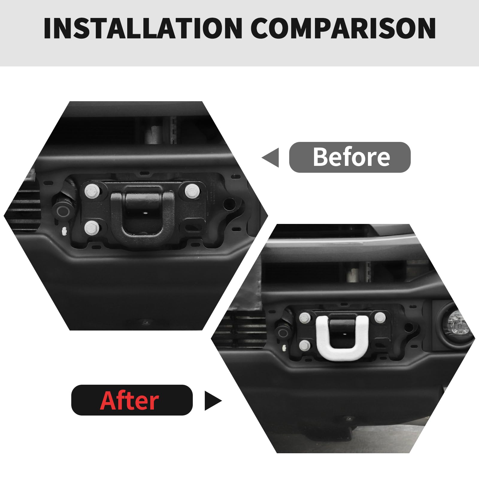 Condition photo showing New/Like New for rt-tcz tow hook covers - bumper tow hook rubber protector exterior accessories for ford bronco 2021-