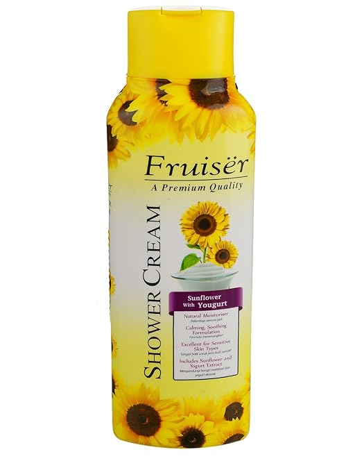 Fruiser Moisturising Shower Cream, Sunflower With Yogurt, 1000 Ml