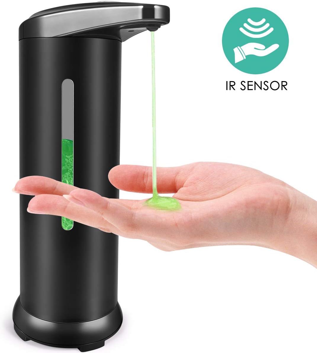 Automatic Soap Dispenser with Visible Window Newest Auto Hand Infrared Soap Dispenser, Stainless Steel Touchless…