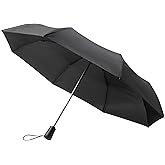 Parquet Travel Umbrella - Compact Auto Open and Close, Extra Large Canopy - 54 inches - Heavy Duty Compact Umbrella