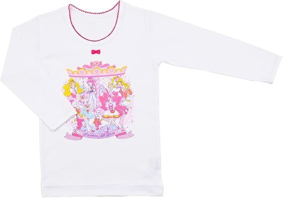 Amazon プリキュアオールスターズ 長袖 スリーマ フライス インナーシャツ 130cm ホワイト インナーシャツ 通販