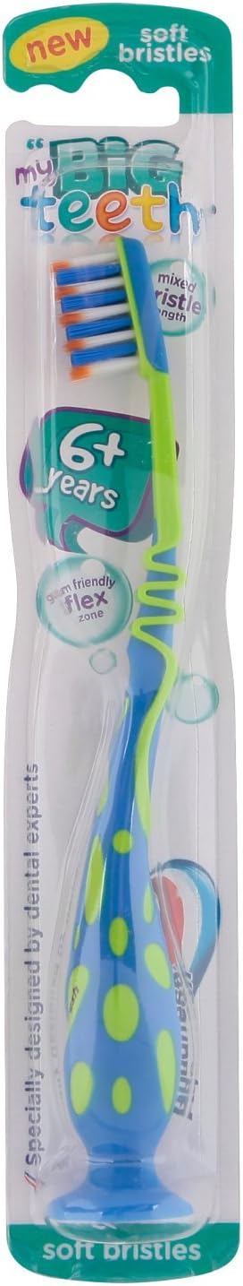 Aquafresh Kids Toothbrush Big Teeth 6-8 Years Soft Bristles x 1, Multicolour - Image 3